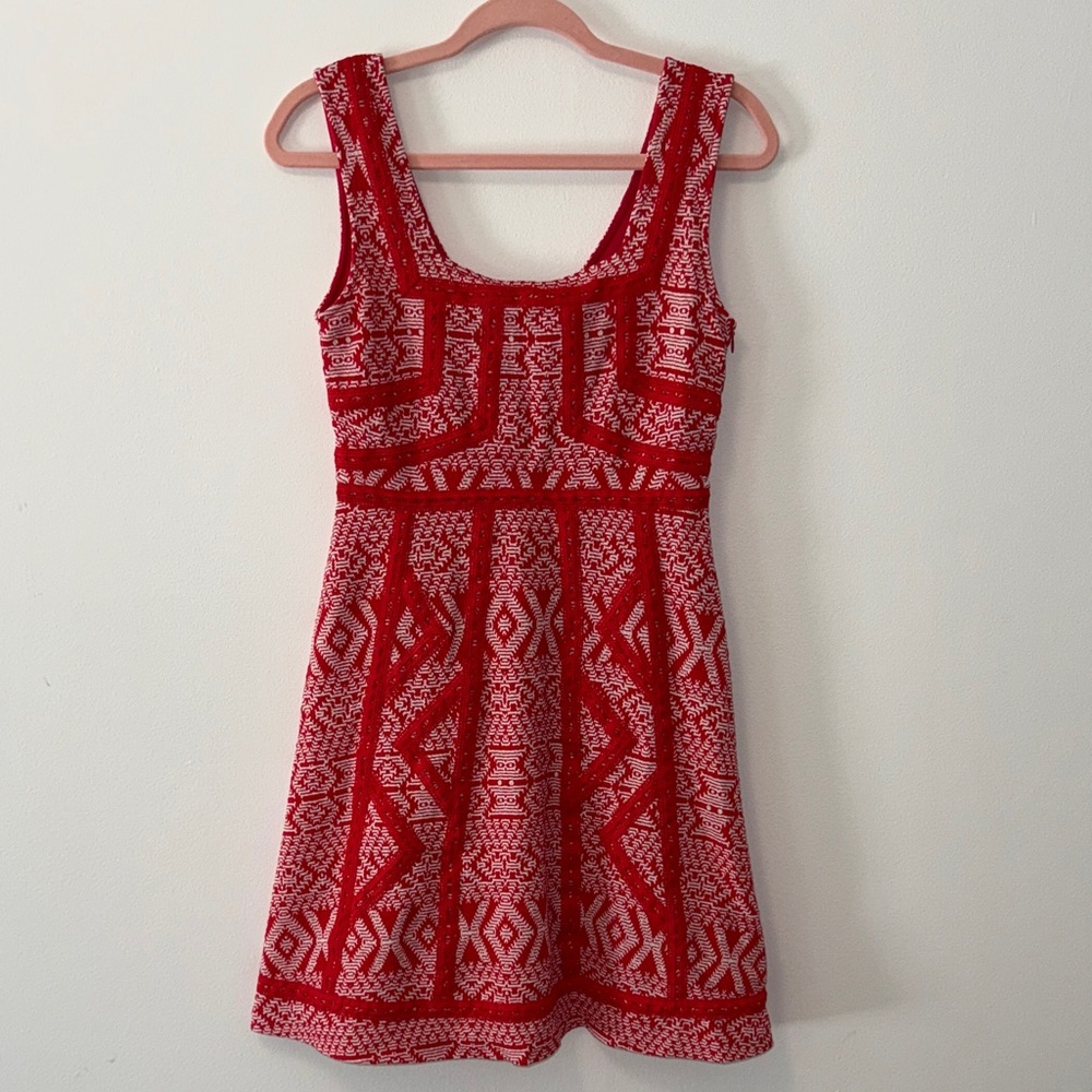 Maeve Red Geometric Dress